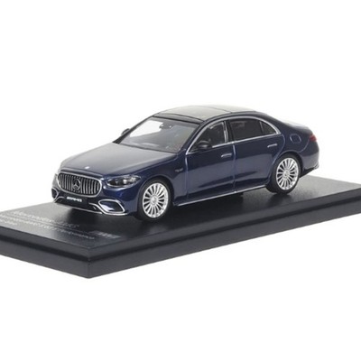 Almost Real Ar Box Dark Blue Mercedes-Benz AMG S63 E Performance 1/64 Scale Car