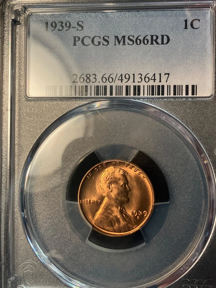 Bright Red MS66 1939-S Wheatback Penny PCGS 49136417, Nice! - Image 3 of 4