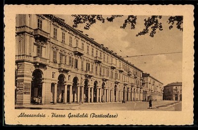 Alessandria, Piazza Garibaldi Particolare, Ansichtskarte 