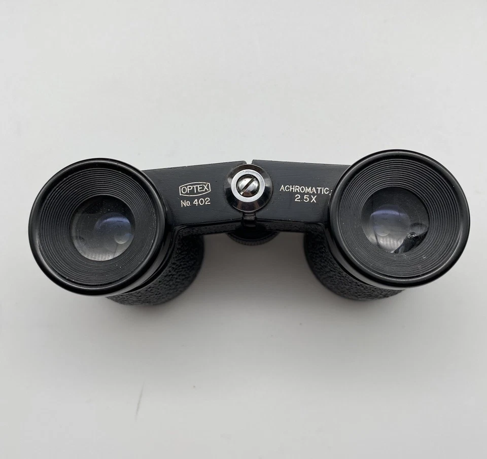 Vintage Binoculars Optex 402 Achromatic 2.5X Center Focus Theater Glasses w/Case - Image 2 of 4