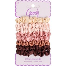 Goody Ouchless Skinny Satin Scrunchies, Frizz Fighting, No Damage Scrunchies,...