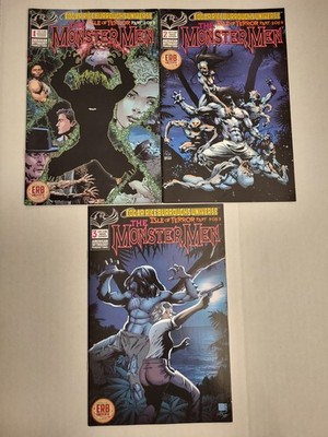 The Monster Men: The Isle of Terror #1,2,3  American Mythology, ERB Comics