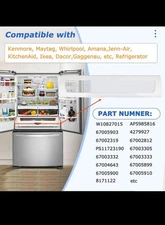 W10827015, AP5985816, 67005903 Pantry Drawer Door Cover (with Transparent Pla...