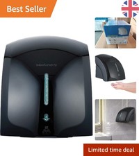 Stylish Black Sensor Hand Dryer - Quick 10-Second Drying for High Traffic Spaces