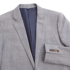 J.Crew Mens Voyager Thompson Blazer Gray Wool Two Button Suit Jacket 38R