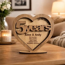 Geschenk zum 5. Geburtstag Hochzeit PERSONALI...