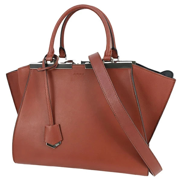 Borsa a tracolla FENDI 3Jours 8BH279 pelle 2 vie borsetta rosso argento donna usata