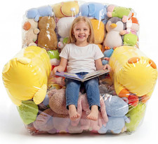 NTYNTY Clear Stuffed Animal Storage Chair, 37.8" X 37.4", 0.35Mm Thick PVC, 330L