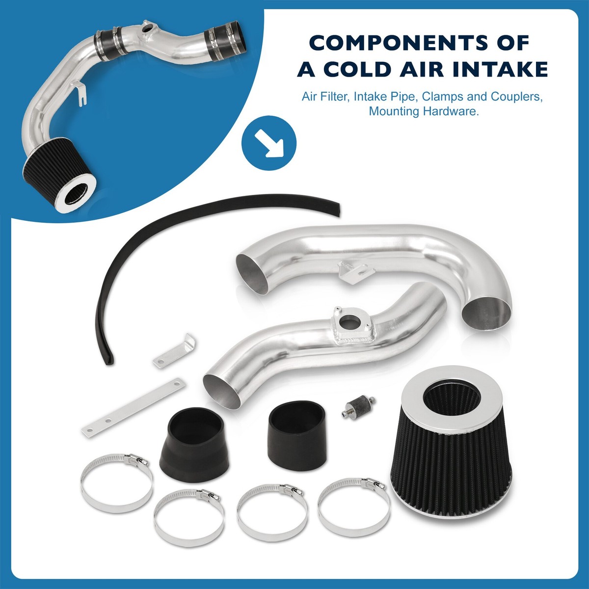 パーツ Kakimoto Racing Air Intake Impreza GH2 For 02-07 Subaru Impreza WRX STI 2.0L 2.5L Turbo Cold Air Intake