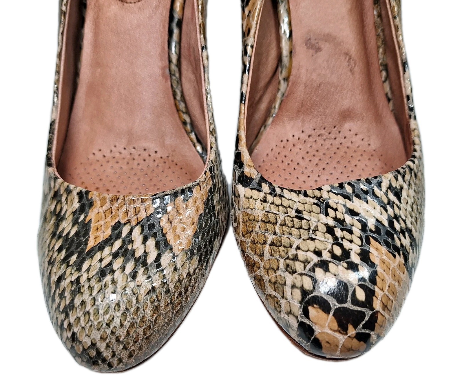 Corso Como Python Snake Print Pumps Boho Retro Ch… - image 4