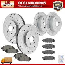 Front Rear Disc Rotors Ceramic Brake Pads for Subaru Impreza Crosstrek 2018-2023