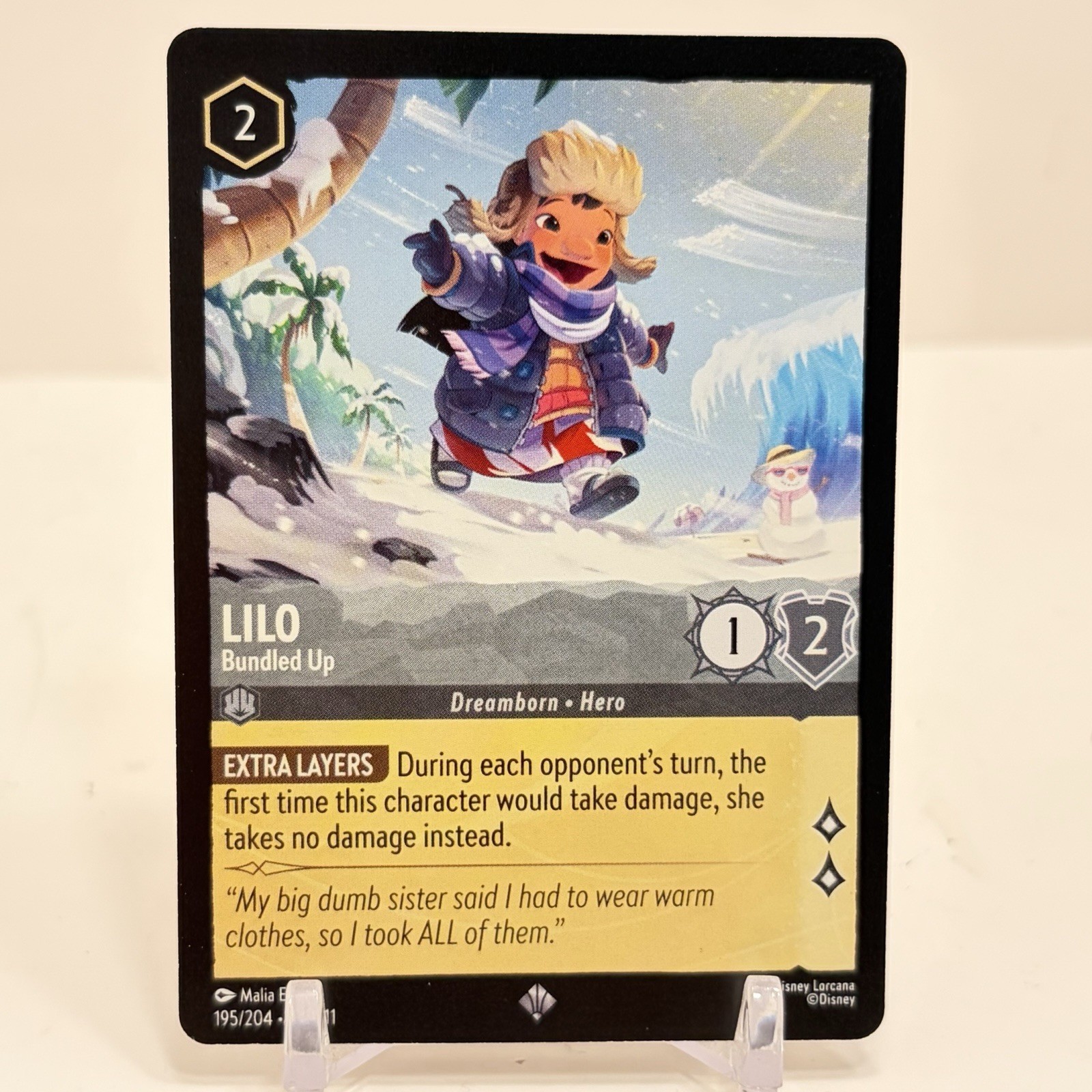 Disney Lorcana Winterspell Lilo Bundled Up 195/204 NM