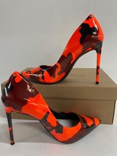 STEVE MADDEN Vala Orange Camo Stiletto Pumps Sz 7.5M (NIB)