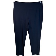 J. Jill Wearever Smooth-Fit Slim Leg Pants Women LG Black Stretch Pull On Office