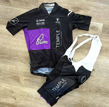 Jakroo Nova Pro Men’s L Cycling Jersey & L Bib Shorts Set Black/Purple