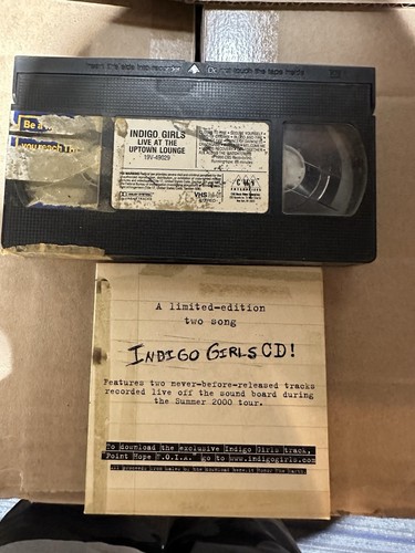 Indigo Girls Live at the Uptown Lounge VHS Plus Cd Live | eBay