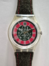 Swatch Gent Loden GK167 Armbanduhr mit Filzarmband Vintage