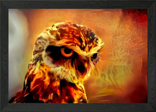 Quadro Stampa su Tela Poster Arte da Parete con Cornice Animali Arte Digitale