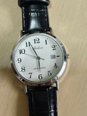[Date Display Included] Citizen Q&Q Falcon Watch, Black Strap, 2115