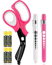 Medical Scissors Penlights 3 Pack for Nurses Doctors EMT Emergency Healthcare