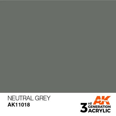 AK Interactive 3rd Gen Acrylic AK11018 Neutral Grey 17ml