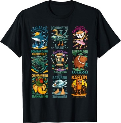 Top Brainrot Character Favorite Meme AI Monster Unisex T-Shirt