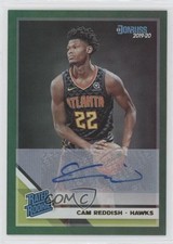 2019-20 Panini Donruss Rated Rookie Green Flood Signatures Cam Reddish Auto u6m