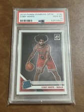 Panini 2019-20 Donruss Optic Rated Rookie Coby White #180 PSA 10 Chicago Bulls