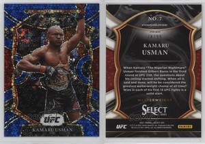 2021 Panini Select UFC Concourse Blue Disco Prizm /99 Kamaru Usman #7