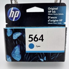 Genuine HP 564 Cyan Blue Ink Cartridge NEW Sealed Exp 12/2022 DeskJet OfficeJet