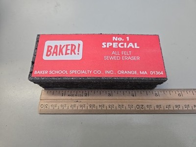 Baker No. 1 SPECIAL All Felt Sewed Chalkboard Eraser 5  Long - New!