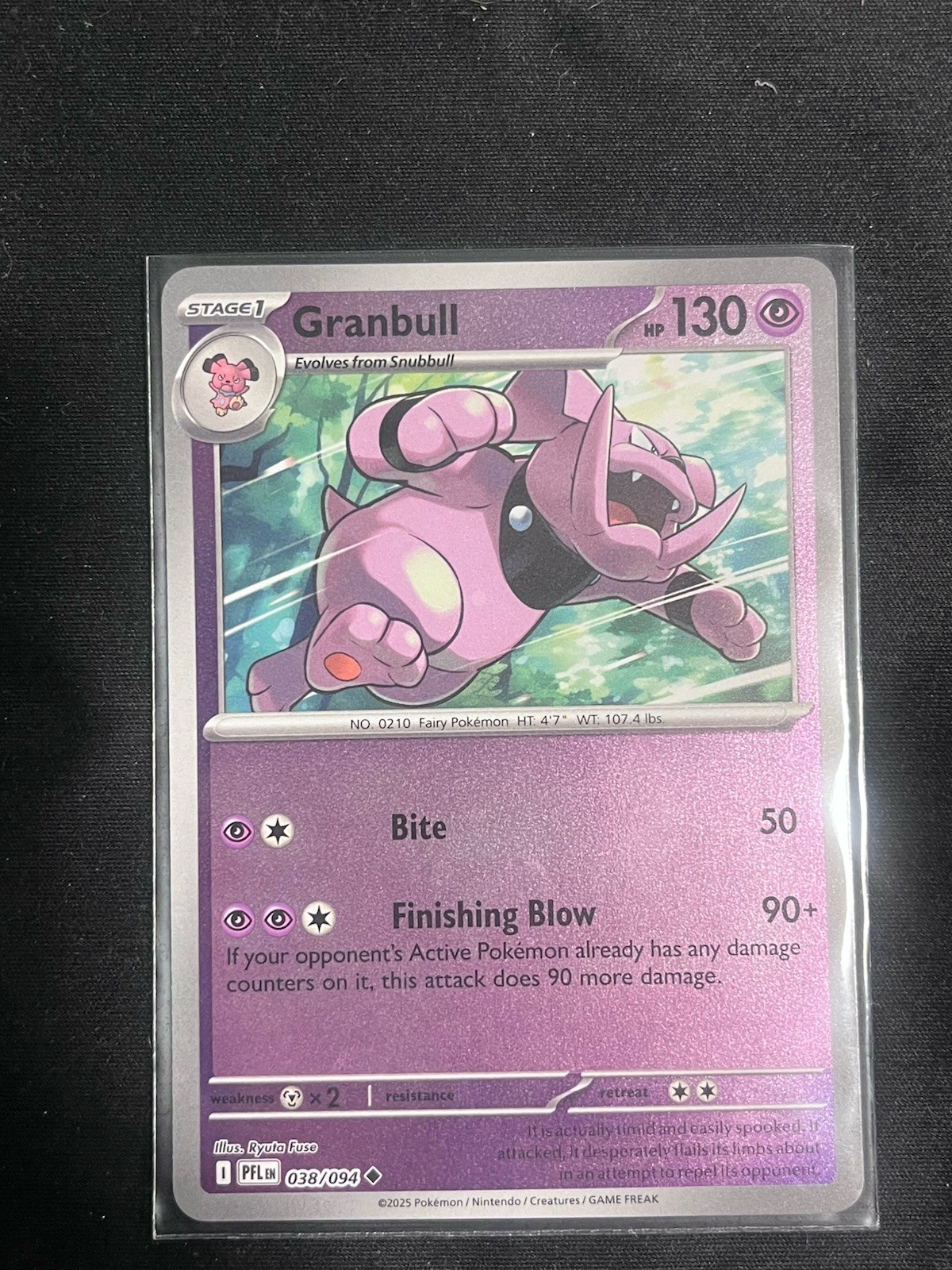 Granbull 038/094 Me02: Phantasmal Flames Reverse Holo - Pokemon TCG NM