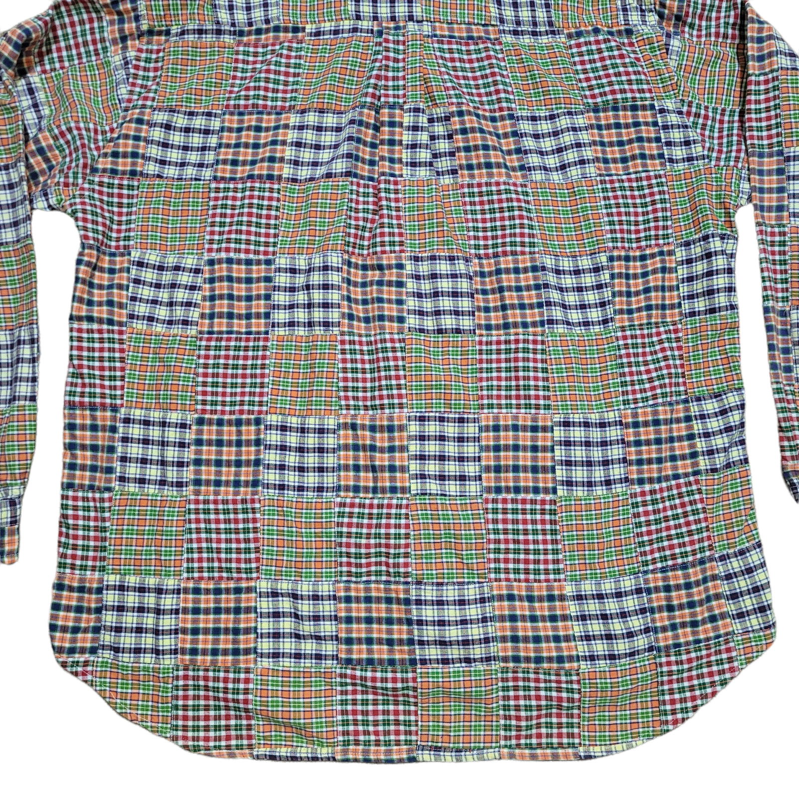J.Crew Men L Patchwork Plaid Button Down Shirt Co… - image 11