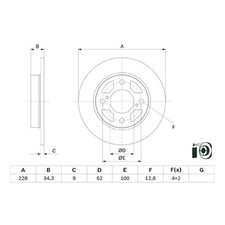 2x Bremsscheibe hinten für Suzuki Swift 5 AZ | 26252827