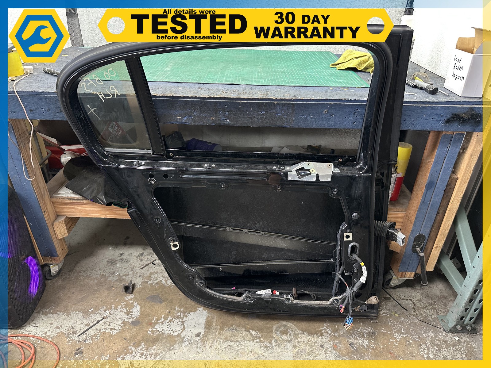06-12 BENTLEY Flying Spur REAR LEFT DRIVER SIDE DOOR SHELL Black OEM