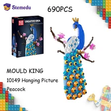 Mould King 690PC Animal Hanging Picture Building Blocks Set Parrot Robin Peacock
