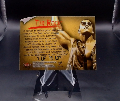 2002 Fleer WWE Catch Phrases RAW VS SmackDown The Rock #1 of 15 CP - Picture 2 of 2