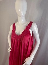 True VTG Vanity Fair 70s Coquette Butterfly Lace Slip Dress XL Cottage Fairy USA