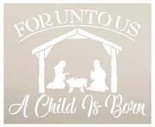 Nativity Scene Christmas Decor Wall Art Reusable Stencil - StencilAir