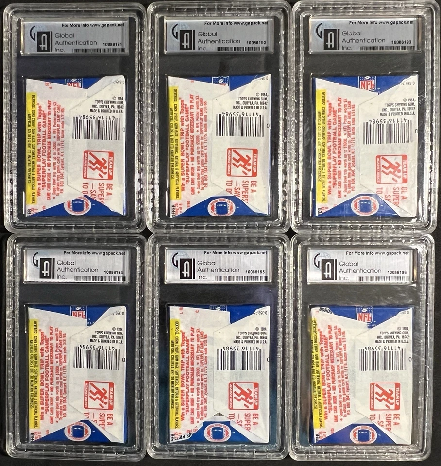 1984 Topps Football Wax Pack GAI 8.5 Elway, Marino Rookie RC? FROM A SEALED CASE - Image 2 of 4