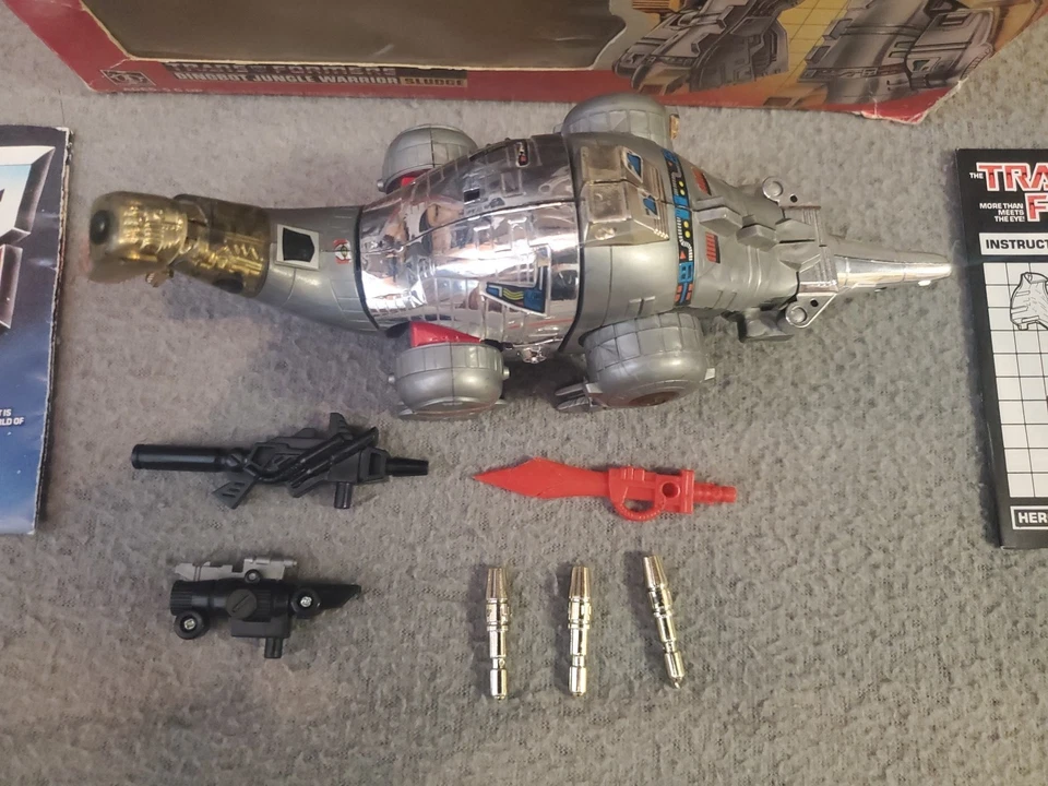 Vintage Transformers G1 Sludge 100% Complete W/ Box & Instructions Dinobot 1985 - Image 3 of 4