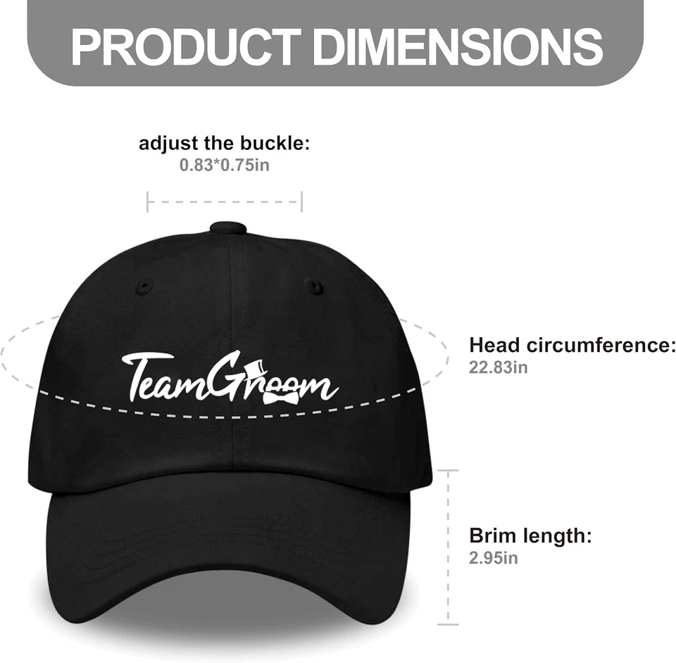 Juego de sombreros de béisbol para despedida de soltero, gorras ajustables Foto 4 de 4