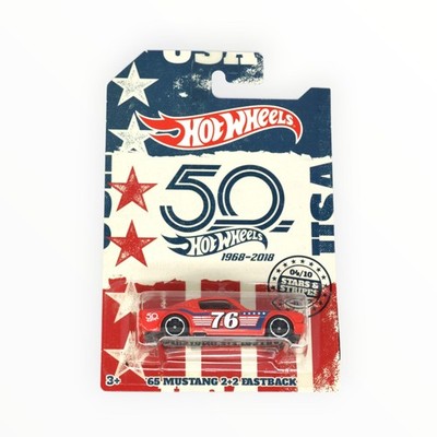 Hot Wheels '65 Mustang 2+2 Fastback 4/10 - 2018 Stars & Stripes A