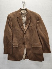Vtg Lauren Ralph Lauren Men's 40R Brown Lambswool Houndstooth Sport Coat Jacket