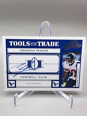 ON CARD AUTO! 2004 Absolute Andre Johnson Tool Of The Trade Card /250 Texans HOF