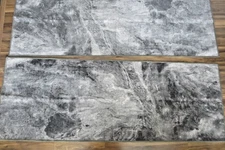 Lot Of 2 Ruggable Gray Marble Washable Runner Rug Ruby 2.5'x7' Pre Owned