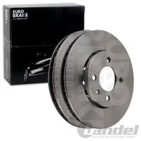 2X Eurobrake Bremsscheiben 256Mm BelÜFtet Vorne Passend FÜR Seat Mii Skoda