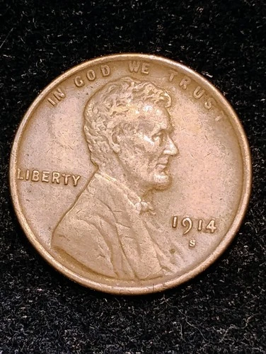 1914 S ~ LINCOLN WHEAT CENT ~ AU