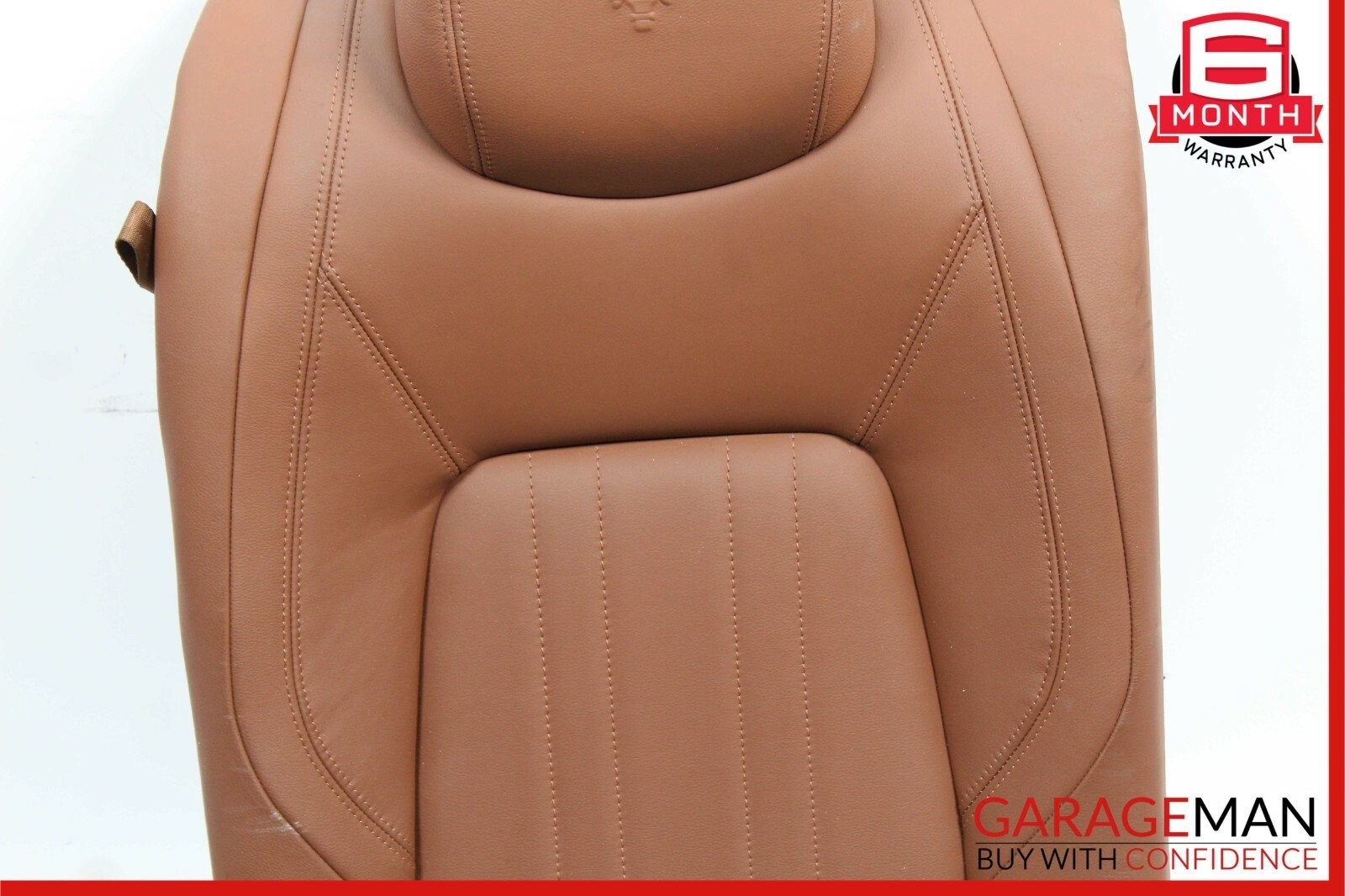 14-17 Maserati Ghibli Rear Right Top Upper Seat Cushion Leather Brown