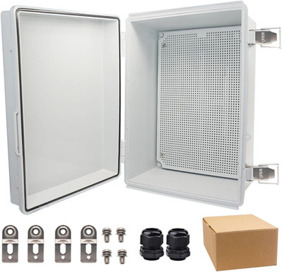 Waterproof Electrical Box,Ip67 Junction Box Hinged Grey Cover ABS Project Boxes